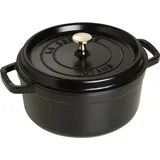 Staub Cocotte 24 cm rund schwarz