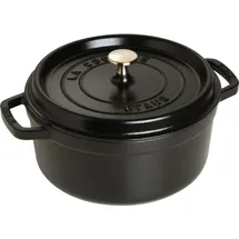 Staub Cocotte 24 cm rund schwarz