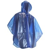 Sonia Originelli Regenponcho Kinder Regencape "Punkte" Regenschutz Poncho Kapuze, Transparent blau