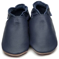 Plain Kleinkinder Krabbelschuhe, Dunkelblau (Navy)