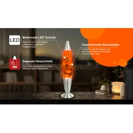 Blulaxa Lavalampe Weiß/Orange