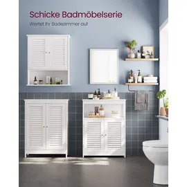 VASAGLE Badezimmerschrank mit 2 Türen weiß