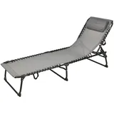 Spetebo XL Relax Klappliege 190 x 60 x 30 cm Grau