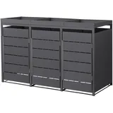ML-Design Mülltonnenbox 196 x 80 x 124 cm anthrazit
