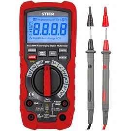 Stier Profi Multimeter 60mV - 1000V AC/DC CAT III 1000V CAT IV 600V VFD RMS