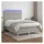 vidaXL Boxspringbett mit Matratze & LED Hellgrau 140x200 cm Stoff