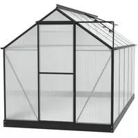 Vitavia Gewächshaus Pluto 7500 HKP, inkl. Fundament, ca. B198/H208/T377 cm, Schwarz
