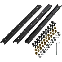 Relaxdays Gratleiste, 3er Set, Metallschiene 70 cm, Tischplatte stabilisieren,
