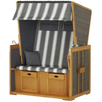 Gartenundmoebel.de Strandkorb Baabe ¦ holzfarben ¦ Maße (cm): B: