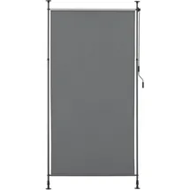 pro.tec Senkrechtmarkise 120 x 270 cm Dunkelgrau Polyester