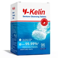 Y-Kelin Reinigungs für herausnehmbaren Zahnersatz/dritte Zähne, Gebissreinigungstabletten, Prothesenreinigungstabletten (96 Registerkarten)