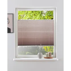 Plissee »DAHRA - in Crush-Optik«, Lichtschutz, ohne Bohren, verspannt, Fixmaß, Klemmträger, 689127-8 taupe