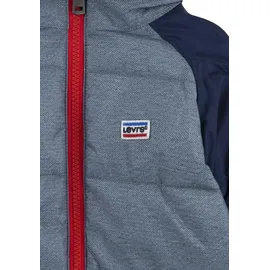 Levi's Schneeoverall LEVI'S KIDS, Jungen, Gr. 9M74, N-Gr, blau (naval academy), Web, Obermaterial: 100% Polyester, lang, Rundhals, mit Windstopper, Overalls, in zwei Dessins - warm wattiert, für Babys