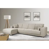 Home Affaire Ecksofa »LEMPS wahlweise Recamiere links oder rechts L-Form«, incl. Zierkissen, Stellmaße 297x162 cm beige