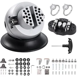 Vevor Kugelschraubstock, 3-Zoll-Gravur-Einstellwerkzeug, 360° drehbarer Gravurblock-Schraubstock, 70-teiliger Aufsatz,