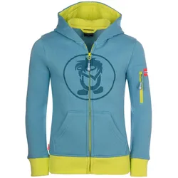 Kinder Hoodie Pullover Sortland Delphinblau/Lime One Size