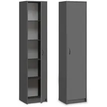 home collective Mehrzweckschrank Anthrazit, Holz 35x180x40 cm, Waschküche, Mehrzweckschränke