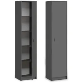 home collective Mehrzweckschrank Anthrazit, Holz 35x180x40 cm, Waschküche, Mehrzweckschränke