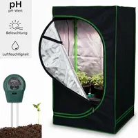 MuCoLa Growbox 0,4 x 0,4 x 1,2 m schwarz/grün