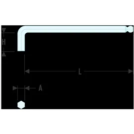 FACOM Winkel-Stiftschlüssel Extra Lang 6 mm