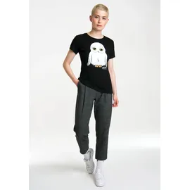 LOGOSHIRT T-Shirt "Harry Potter - Hedwig", Damen, Gr. L, schwarz, 100% Baumwolle, bedruckt, normal, Rundhals, Shirts T-Shirt, mit niedlichem Hedwig-Print