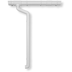 Kunststoff Dachrinnenset 382B für Pavillons (6 Ecken)-weiß