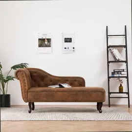 vidaXL Chaiselongue Kunstleder 0 x 0 x 0 cm Braun