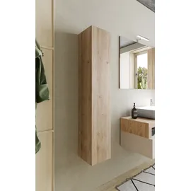 WELLTIME Hängeschrank WELLTIME "Hamburg", braun (eiche cadiz nb), B:25cm H:138cm T:26cm, FSC-zertifizierter Holzwerkstoff, Schränke, Hängeschrank, Badschrank mit 1 Tür, Höhe 138 cm, Breite 25 cm