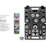 ENVA Bremskolbenrücksteller 22TLG. + 500ml Bremsenreiniger Universal Set für Bremssättel & Elektronische Parkbremsen inkl. 500ml Reiniger & Adapter Kompatibel mit Audi, BMW, VW u.v.m.