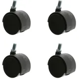 MS Beschläge Möbelrolle Rolle Kunststoffrolle Hartbodenrolle div Durchmesser Ø60mm M10 4er-Pack