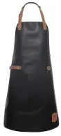 Karlowsky Leder Latzschürze, 60 x 82 cm LS 23-1-Stck , Farbe: schwarz