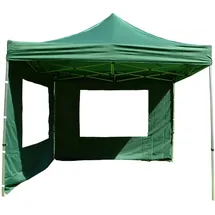 VCM PROFI Faltpavillon 3 x 3 m inkl. 2 Seitenteile Grün