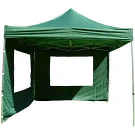 VCM PROFI Faltpavillon 3 x 3 m inkl. 2 Seitenteile Grün