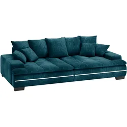Big-Sofa MR. COUCH "Haiti II RGB-LED", blau (dolce 13 ocean), B:264cm H:85cm T:138cm, Dolce (100% Polyester), Sofas, RGB-LED Beleuchtung, mit Handwerklich gearbeiteter Komfort-Steppung