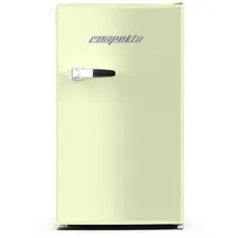 Respekta Retrokühlschrank, 47,4 cm 90 L, mit Null-Sterne-Fach, Regelbares Thermostat, LED Beleuchtung, Creme