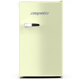 Respekta Retrokühlschrank, 47,4 cm 90 L, mit Null-Sterne-Fach, Regelbares Thermostat, LED Beleuchtung, Creme