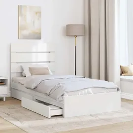 vidaXL Aufbewahrungsbett 90 x 200 cm Weiß