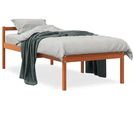 vidaXL Seniorenbett Wachsbraun 90x190 cm Massivholz Kiefer