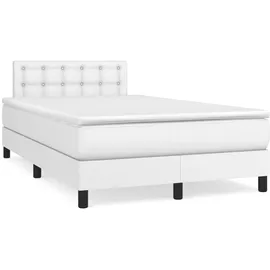 vidaXL Boxspringbett 120 x 200 cm Weiß