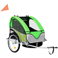 VidaXL 2-in-1 Fahrradanhänger und Kinderwagen Grün und Grau