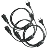 EAZY CASE 3-flg. E14 3,5 m Schwarz/Kunststoff