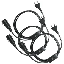 EAZY CASE 3-flg. E14 3,5 m Schwarz/Kunststoff