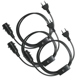 EAZY CASE 3-flg. E14 3,5 m Schwarz/Kunststoff
