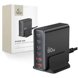 TECH-PROTECT DC80W-GAN PD80W/QC3.0 Schwarz