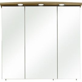 XORA Spiegelschrank Paula, Metall, 6 Fächer, 75x72x20 cm, Badezimmer, Badezimmerspiegel, Spiegelschränke