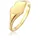 Elli Ring 925 Sterling Silber Herz, Siegelring in Gold | Gr.: 54