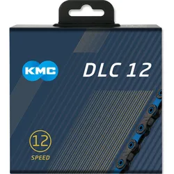 KMC Kette DLC12 12-fach. 126 Glieder Missing Link. 1/2x11/128. schwarz/blau BLAU No Size