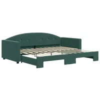 VidaXL Tagesbett Ausziehbar Dunkelgrün 90x200 cm Samt