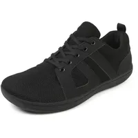 MIEHUIAI Herren Barfußschuhe Damen Breite Barfuss Schuhe Barfussschuhe Leicht Atmungsaktiv Fitnessschuhe Walkingschuhe Zero Drop Sohle Sneakers(8815 Schwarz,41EU) - 41 EU