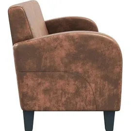 vidaXL Sofa 3-Sitzer Wildleder-Optik Braun